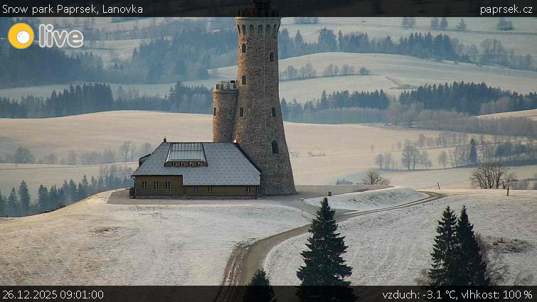 Snow park Paprsek - Lanovka - 26.12.2025 v 09:01