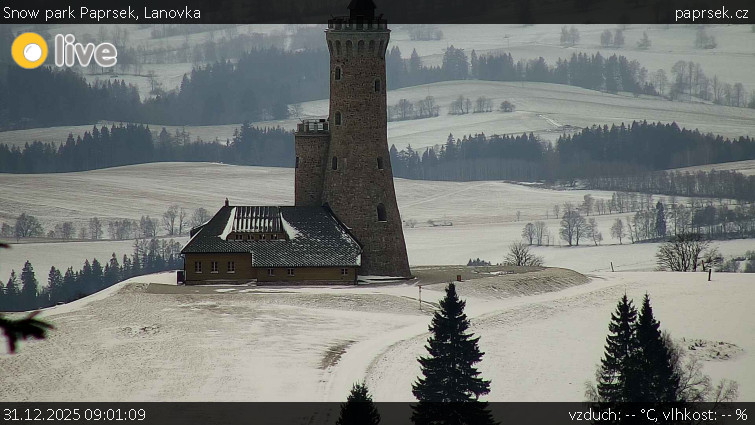 Snow park Paprsek - Lanovka - 31.12.2025 v 09:01