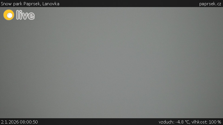 Snow park Paprsek - Lanovka - 2.1.2026 v 08:00