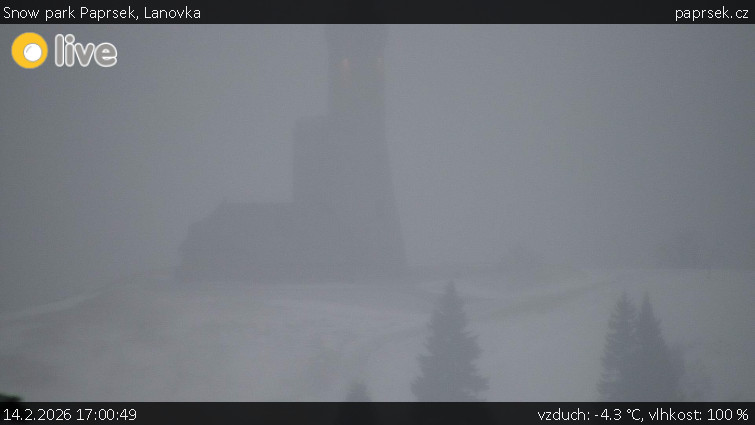 Snow park Paprsek - Lanovka - 14.2.2026 v 17:00