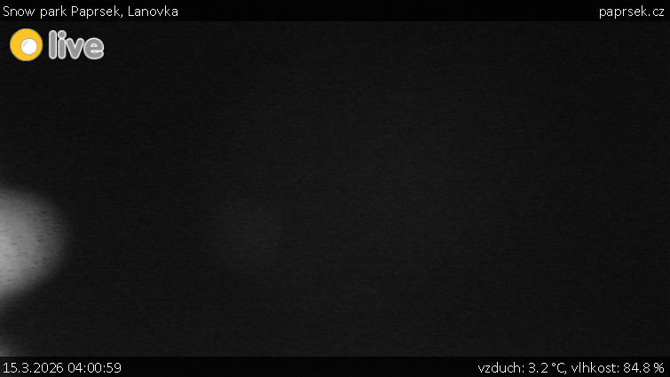 Snow park Paprsek - Lanovka - 15.3.2026 v 04:00