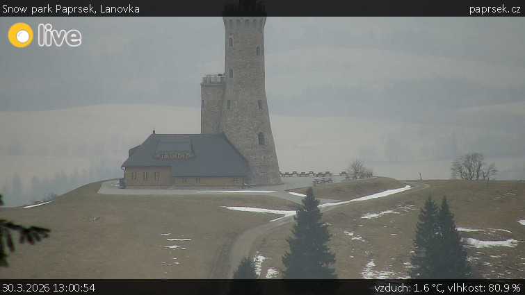 Snow park Paprsek - Lanovka - 30.3.2026 v 13:00