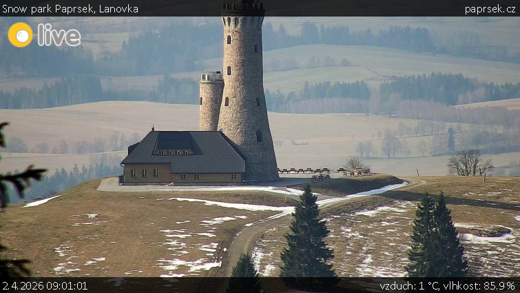 Snow park Paprsek - Lanovka - 2.4.2026 v 09:01