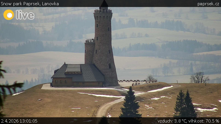 Snow park Paprsek - Lanovka - 2.4.2026 v 13:01