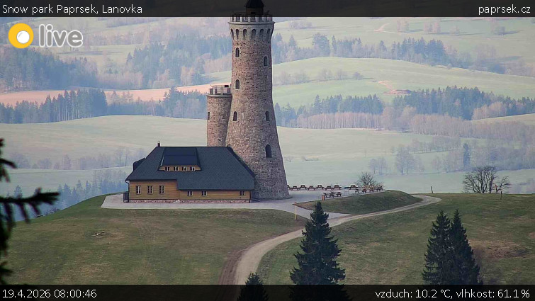 Snow park Paprsek - Lanovka - 19.4.2026 v 08:00
