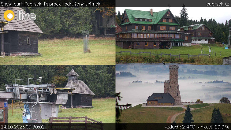 Snow park Paprsek - Paprsek - sdružený snímek - 14.10.2025 v 07:30 Snow park Paprsek - Paprsek - sdružený snímek - 14.10.2025 v 07:30