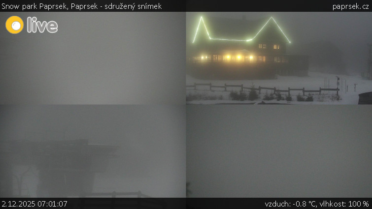 Snow park Paprsek - Paprsek - sdružený snímek - 2.12.2025 v 07:01