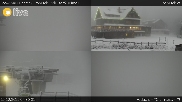 Snow park Paprsek - Paprsek - sdružený snímek - 16.12.2025 v 07:30