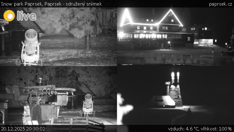 Snow park Paprsek - Paprsek - sdružený snímek - 20.12.2025 v 20:30