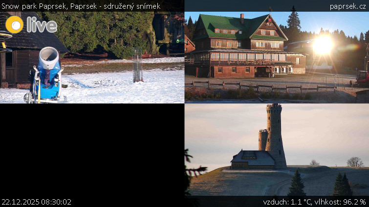 Snow park Paprsek - Paprsek - sdružený snímek - 22.12.2025 v 08:30