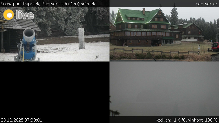 Snow park Paprsek - Paprsek - sdružený snímek - 23.12.2025 v 07:30