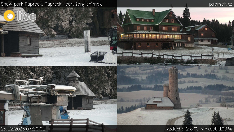 Snow park Paprsek - Paprsek - sdružený snímek - 26.12.2025 v 07:30