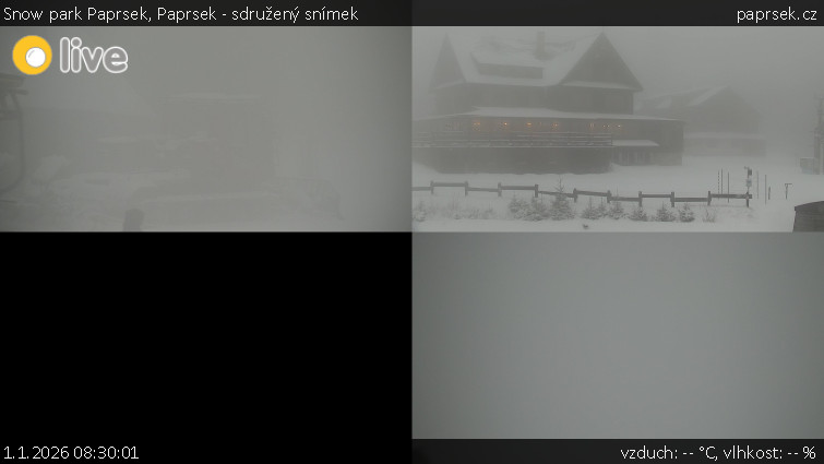 Snow park Paprsek - Paprsek - sdružený snímek - 1.1.2026 v 08:30