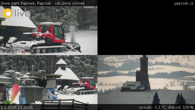 Snow park Paprsek - Paprsek - sdružený snímek - 1.1.2026 v 13:30