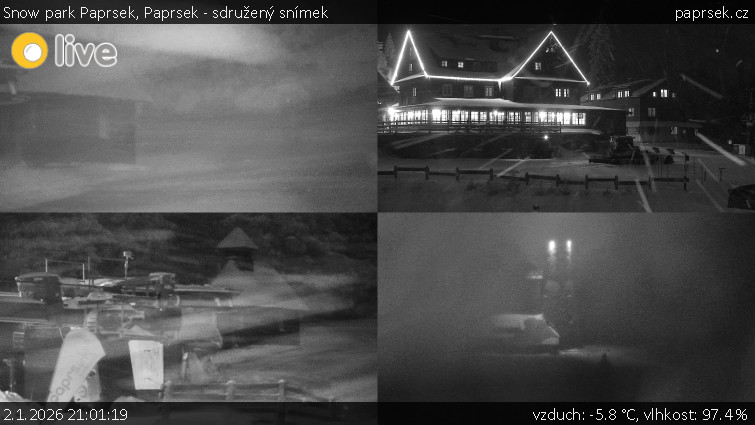 Snow park Paprsek - Paprsek - sdružený snímek - 2.1.2026 v 21:01