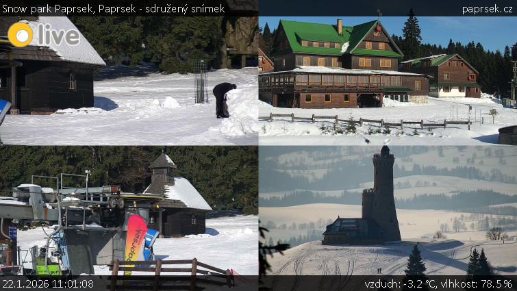 Snow park Paprsek - Paprsek - sdružený snímek - 22.1.2026 v 11:01
