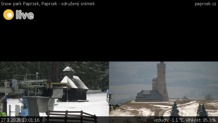 Snow park Paprsek - Paprsek - sdružený snímek - 27.3.2026 v 13:01