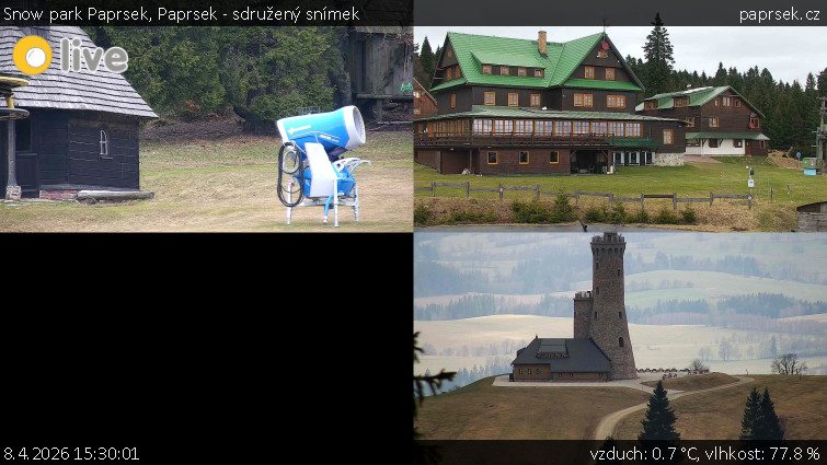 Snow park Paprsek - Paprsek - sdružený snímek - 8.4.2026 v 15:30