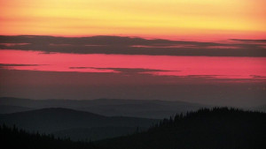 Horský hotel Volareza - Praděd - Panorama do údolí - 9.5.2025 v 04:30