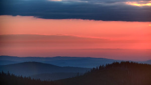 Horský hotel Volareza - Praděd - Panorama do údolí - 9.5.2025 v 05:30