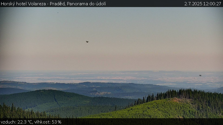 Horský hotel Volareza - Praděd - Panorama do údolí - 2.7.2025 v 12:00