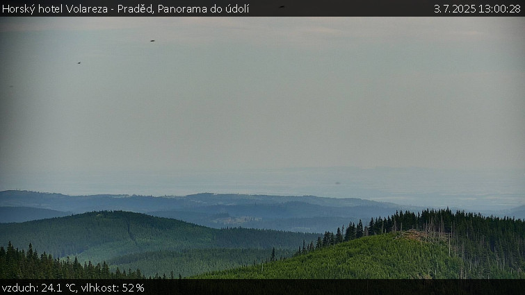 Horský hotel Volareza - Praděd - Panorama do údolí - 3.7.2025 v 13:00
