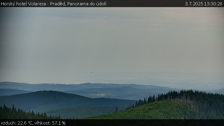 Horský hotel Volareza - Praděd - Panorama do údolí - 3.7.2025 v 13:30