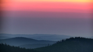 Horský hotel Volareza - Praděd - Panorama do údolí - 15.8.2025 v 05:30