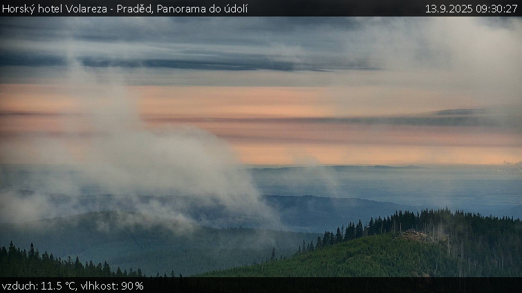 Horský hotel Volareza - Praděd - Panorama do údolí - 13.9.2025 v 09:30