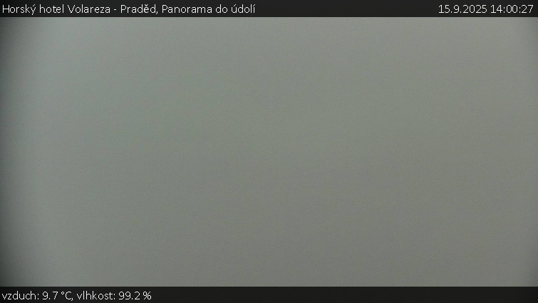 Horský hotel Volareza - Praděd - Panorama do údolí - 15.9.2025 v 14:00 Horský hotel Volareza - Praděd - Panorama do údolí - 15.9.2025 v 14:00