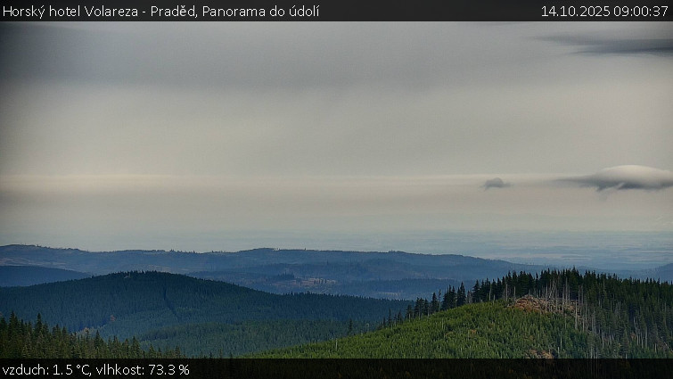 Horský hotel Volareza - Praděd - Panorama do údolí - 14.10.2025 v 09:00 Horský hotel Volareza - Praděd - Panorama do údolí - 14.10.2025 v 09:00