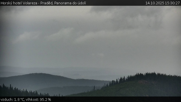 Horský hotel Volareza - Praděd - Panorama do údolí - 14.10.2025 v 15:30 Horský hotel Volareza - Praděd - Panorama do údolí - 14.10.2025 v 15:30