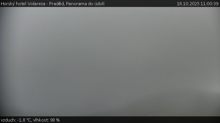 Horský hotel Volareza - Praděd - Panorama do údolí - 18.10.2025 v 11:00 Horský hotel Volareza - Praděd - Panorama do údolí - 18.10.2025 v 11:00