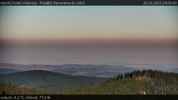 Horský hotel Volareza - Praděd - Panorama do údolí - 20.10.2025 v 14:00 Horský hotel Volareza - Praděd - Panorama do údolí - 20.10.2025 v 14:00