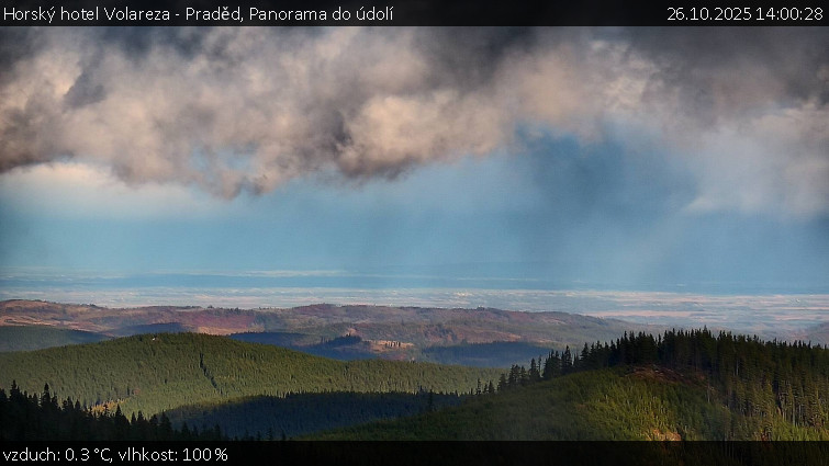 Horský hotel Volareza - Praděd - Panorama do údolí - 26.10.2025 v 14:00 Horský hotel Volareza - Praděd - Panorama do údolí - 26.10.2025 v 14:00