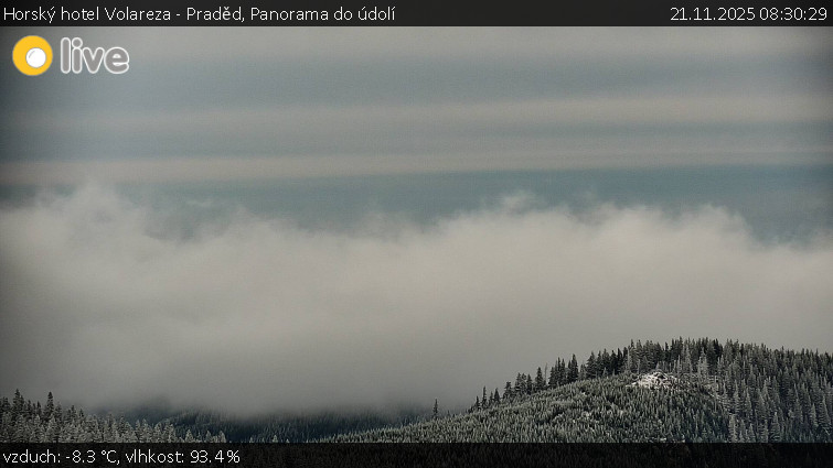 Horský hotel Volareza - Praděd - Panorama do údolí - 21.11.2025 v 08:30