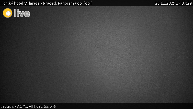 Horský hotel Volareza - Praděd - Panorama do údolí - 23.11.2025 v 17:00