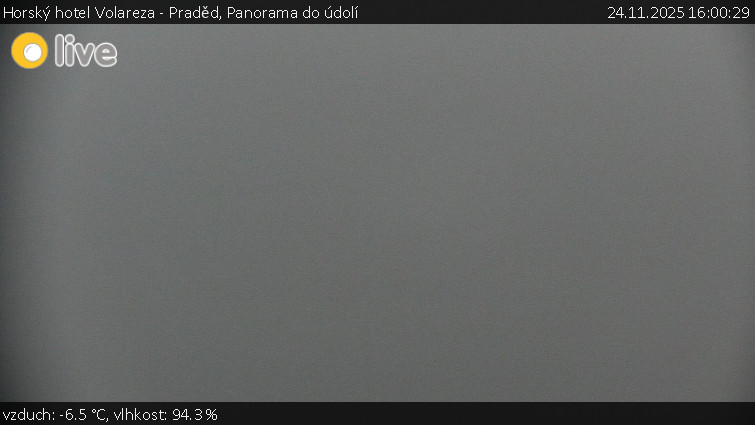Horský hotel Volareza - Praděd - Panorama do údolí - 24.11.2025 v 16:00