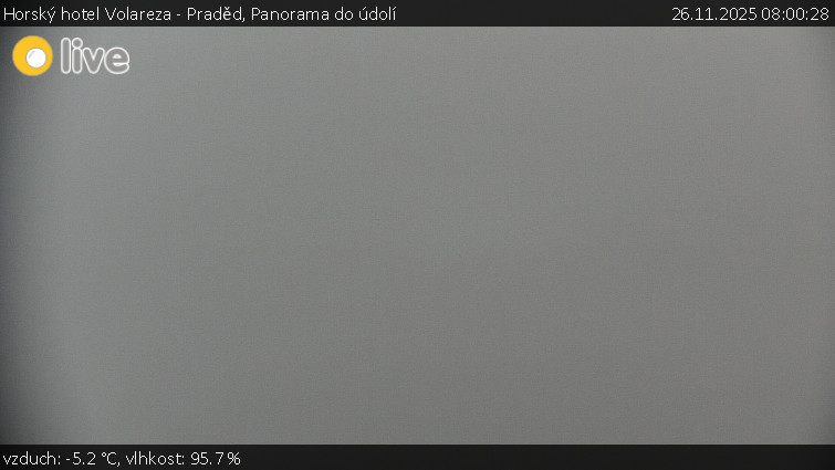 Horský hotel Volareza - Praděd - Panorama do údolí - 26.11.2025 v 08:00