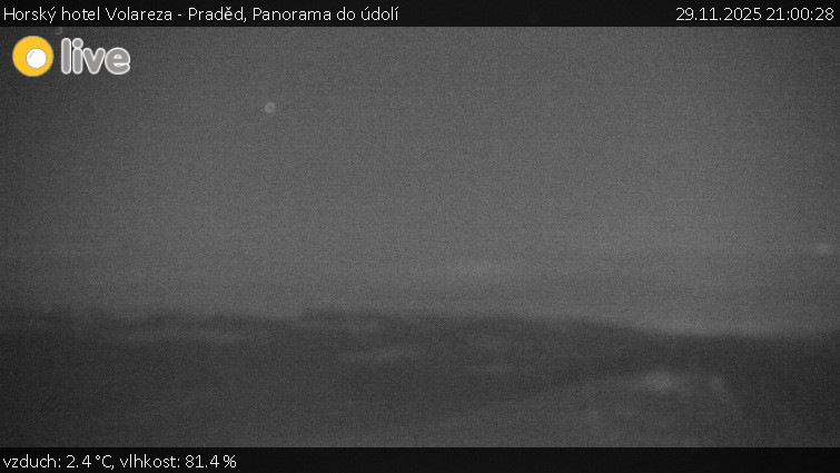 Horský hotel Volareza - Praděd - Panorama do údolí - 29.11.2025 v 21:00
