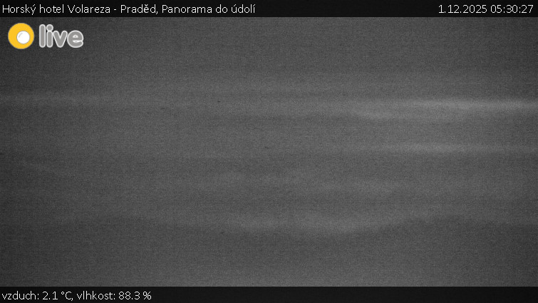 Horský hotel Volareza - Praděd - Panorama do údolí - 1.12.2025 v 05:30