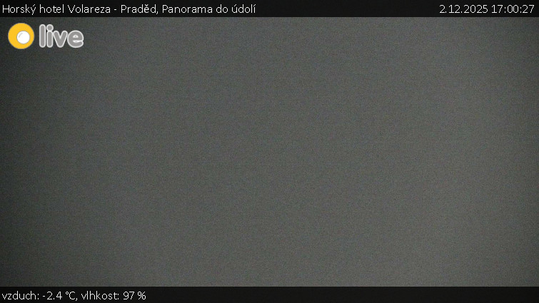 Horský hotel Volareza - Praděd - Panorama do údolí - 2.12.2025 v 17:00