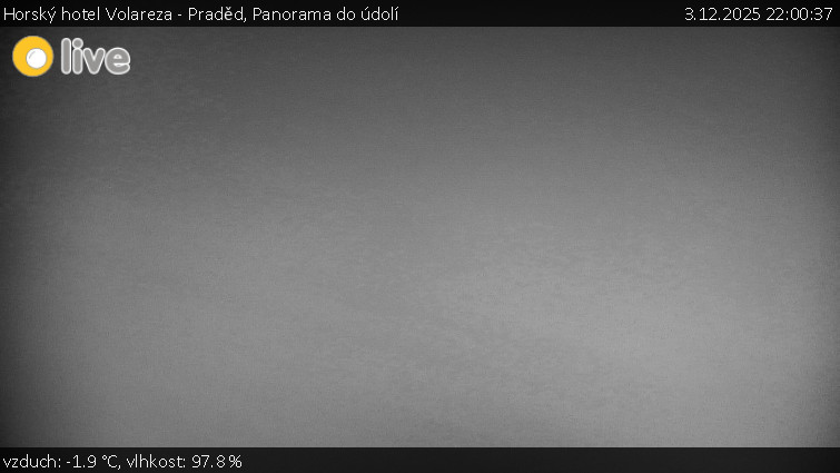 Horský hotel Volareza - Praděd - Panorama do údolí - 3.12.2025 v 22:00
