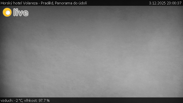 Horský hotel Volareza - Praděd - Panorama do údolí - 3.12.2025 v 23:00
