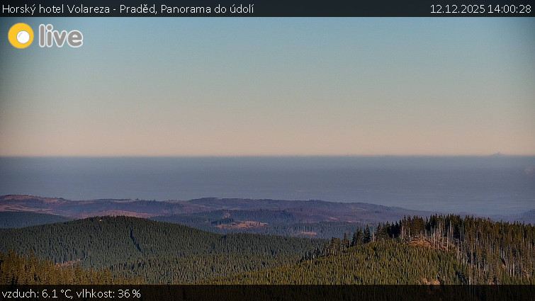 Horský hotel Volareza - Praděd - Panorama do údolí - 12.12.2025 v 14:00