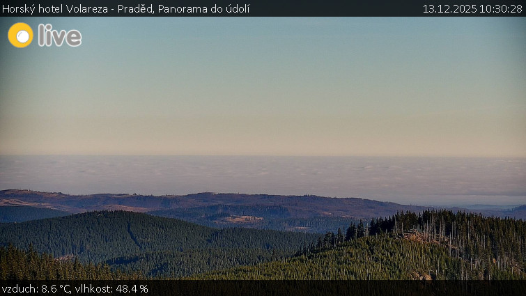Horský hotel Volareza - Praděd - Panorama do údolí - 13.12.2025 v 10:30