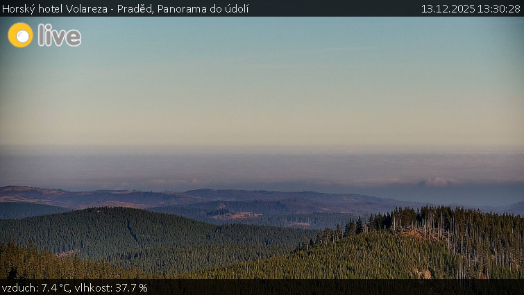 Horský hotel Volareza - Praděd - Panorama do údolí - 13.12.2025 v 13:30
