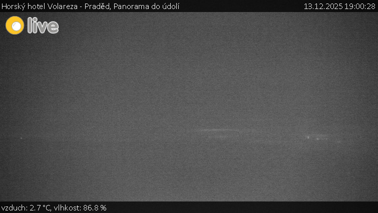 Horský hotel Volareza - Praděd - Panorama do údolí - 13.12.2025 v 19:00