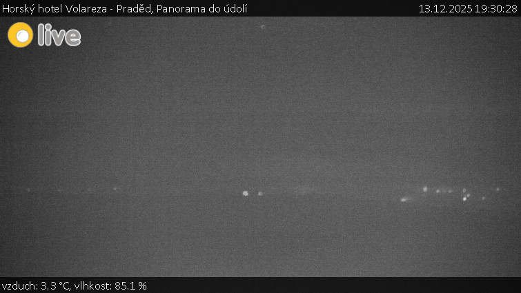 Horský hotel Volareza - Praděd - Panorama do údolí - 13.12.2025 v 19:30