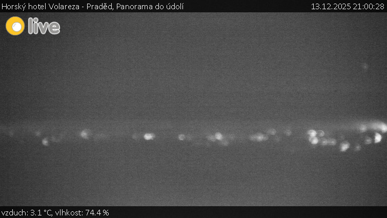 Horský hotel Volareza - Praděd - Panorama do údolí - 13.12.2025 v 21:00